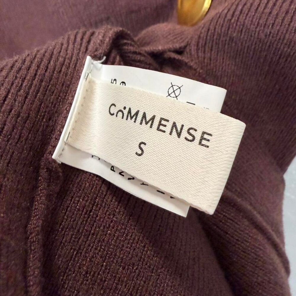 Commense V Neck Buttoned Sweater Vest Small Brown Knit Pre-Owned Womens - Picture 6 of 7